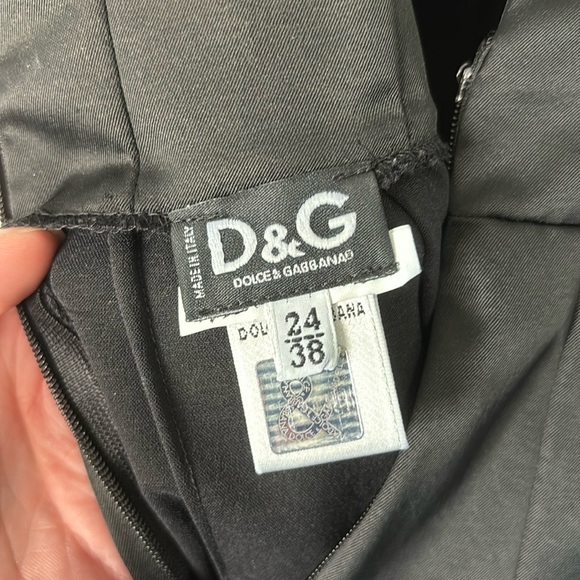 Dolce & Gabbana Black Sheath Midi Cocktail Dress Size 24 38 - Picture 9 of 10